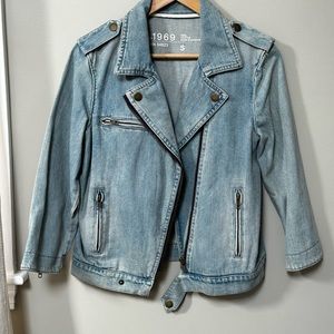 Gap Denim motorcycle jacket - size S